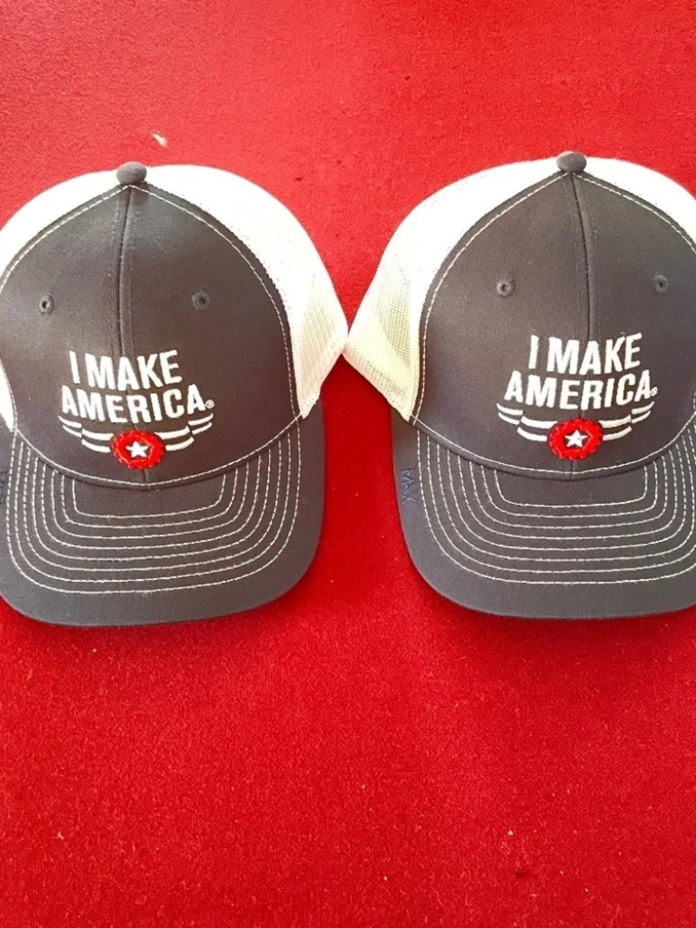 Lot of (2) "I Make America" Mesh Back Hats NWOT